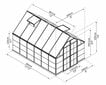 Kasvihuone, HYBRID Balance 8,9m2 + automaattinen kattoikkunan avaus 2kpl hinta ja tiedot | Kasvihuoneet | hobbyhall.fi