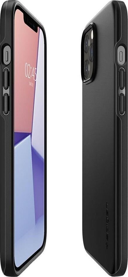 Spigen 110311, iPhone 12 Pro Max, musta hinta ja tiedot | Puhelimen kuoret ja kotelot | hobbyhall.fi