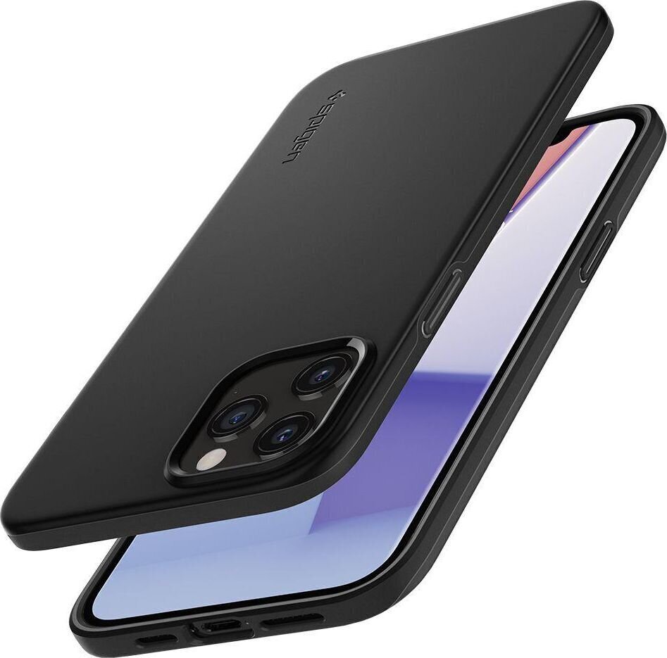 Spigen 110311, iPhone 12 Pro Max, musta hinta ja tiedot | Puhelimen kuoret ja kotelot | hobbyhall.fi