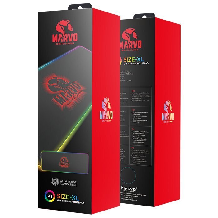 Marvo G45, musta/punainen hinta ja tiedot | Hiiret | hobbyhall.fi