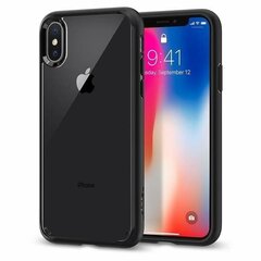 Puhelinkotelo Spigen 057CS22129, puhelimelle iPhone X, musta hinta ja tiedot | Puhelimen kuoret ja kotelot | hobbyhall.fi