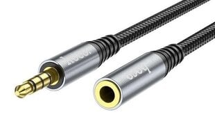 Hoco UPA20 Aux Audio Cable 3.5 mm (M) -> 3.5 mm (F) 1m Black hinta ja tiedot | Kaapelit ja adapterit | hobbyhall.fi