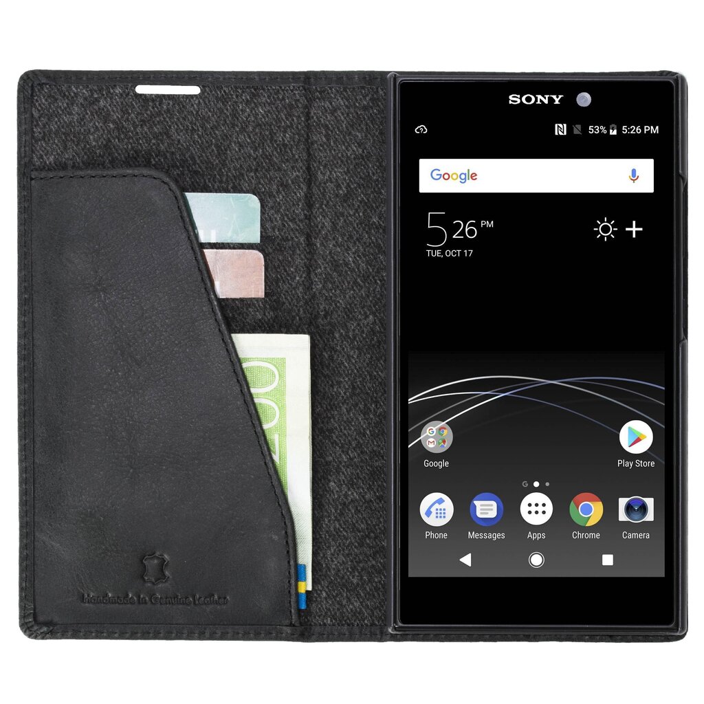 Sony Xperia L2 suojakotelo Krusell Sunne 2 Card Foliowallet, musta hinta ja tiedot | Puhelimen kuoret ja kotelot | hobbyhall.fi