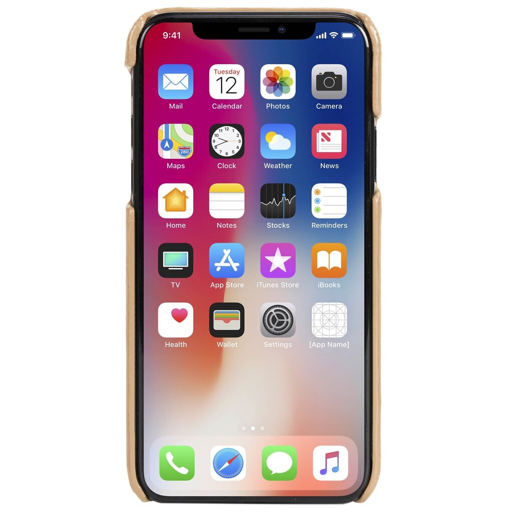 Apple iPhone X / XS suojakuori Krusell Sunne 2 Card, ruskea hinta ja tiedot | Puhelimen kuoret ja kotelot | hobbyhall.fi