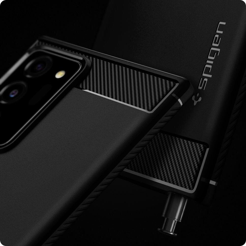 Samsung Galaxy Note 20 Ultra 5G suojakuori Spigen Rugged Armor, musta hinta ja tiedot | Puhelimen kuoret ja kotelot | hobbyhall.fi