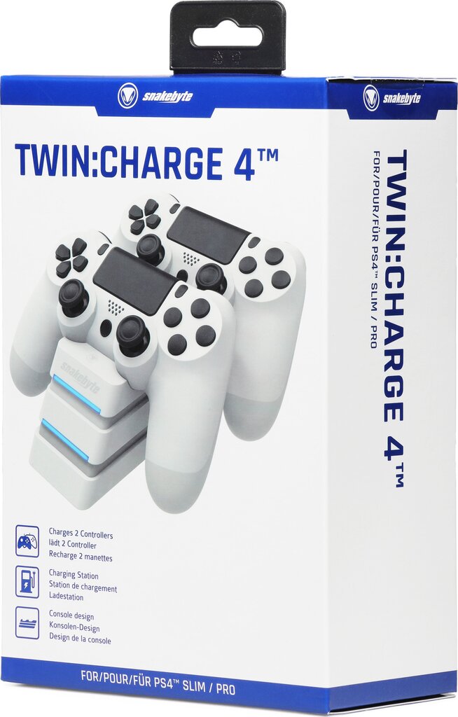 Snakebyte PS4 Twin: Charge 4 hinta ja tiedot | Ohjaimet ja lisätarvikkeet | hobbyhall.fi