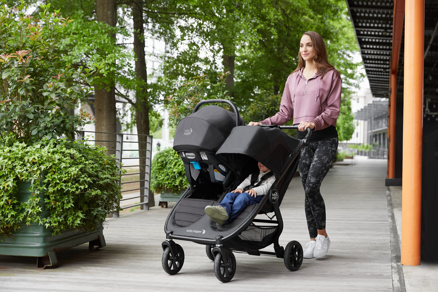 Kaksoisrattaat Baby Jogger Citi Mini GT2, Slate hinta ja tiedot | Vaunut ja rattaat | hobbyhall.fi