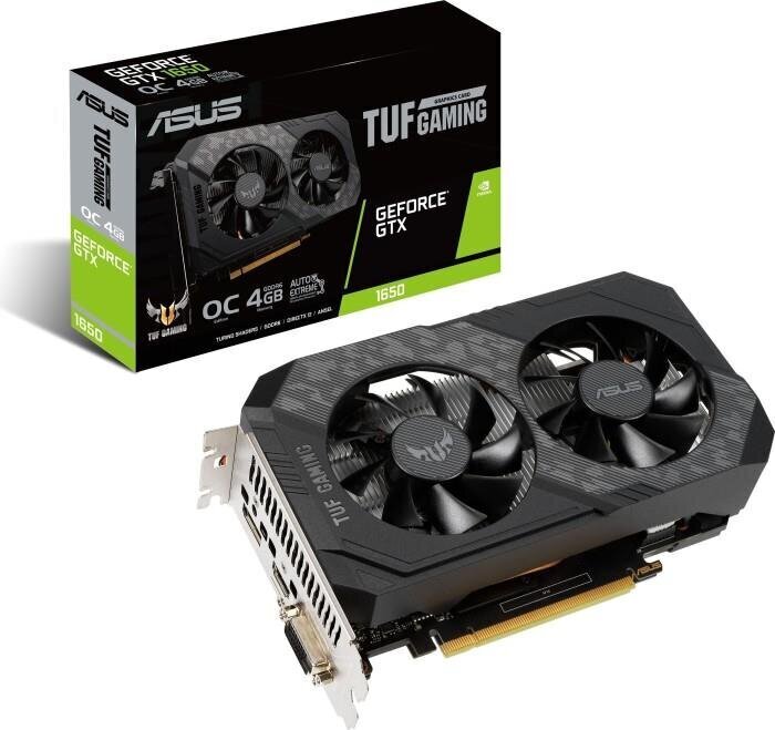 Asus Tuf-GTX1650-O4GD6-P-Gaming - Oc Edition - Grafikkarten - GF GTX 1650 - 4 GB hinta ja tiedot | Näytönohjaimet | hobbyhall.fi