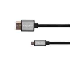 Kruger&Matz, micro HDMI, 1,8 m hinta ja tiedot | Kruger & Matz Kodinkoneet ja kodinelektroniikka | hobbyhall.fi