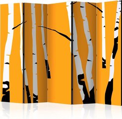 Sermi - Birches on the orange background II [Room Dividers] hinta ja tiedot | Sermit ja tilanjakajat | hobbyhall.fi