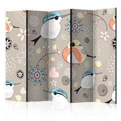 Sermi - Natural pattern with birds II [Room Dividers] hinta ja tiedot | Sermit ja tilanjakajat | hobbyhall.fi