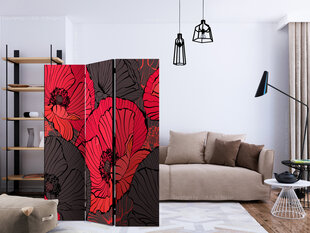 Sermi - Pleated poppies [Room Dividers] hinta ja tiedot | Sermit ja tilanjakajat | hobbyhall.fi