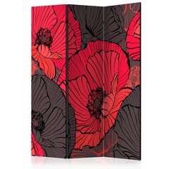 Sermi - Pleated poppies [Room Dividers] hinta ja tiedot | Sermit ja tilanjakajat | hobbyhall.fi