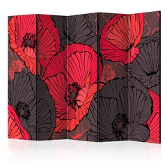 Sermi - Pleated poppies II [Room Dividers] hinta ja tiedot | Sermit ja tilanjakajat | hobbyhall.fi