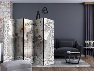 Sermi - Lilies and Quilted Background II [Room Dividers] hinta ja tiedot | Sermit ja tilanjakajat | hobbyhall.fi