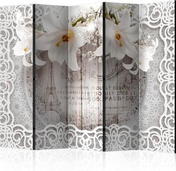 Sermi - Lilies and Quilted Background II [Room Dividers] hinta ja tiedot | Sermit ja tilanjakajat | hobbyhall.fi