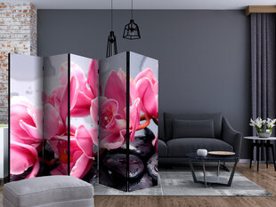 Sermi - Orchid flowers with zen stones II [Room Dividers] hinta ja tiedot | Sermit ja tilanjakajat | hobbyhall.fi