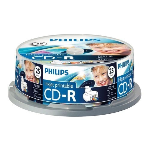 Philips CD-R- levyt 80 700 MB Spindle 25 hinta ja tiedot | Vinyylilevyt, CD-levyt, DVD-levyt | hobbyhall.fi