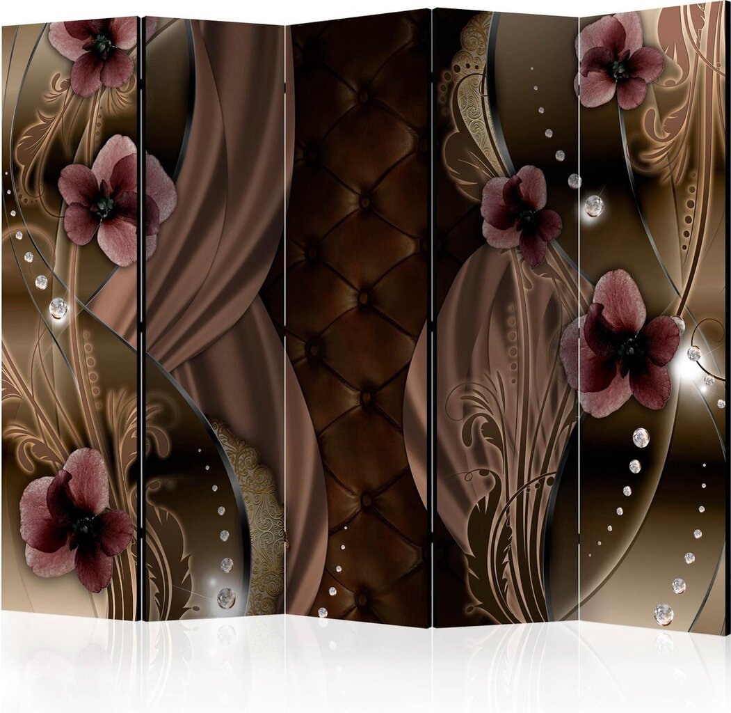 Sermi - Burgundy pansies II [Room Dividers] hinta ja tiedot | Sermit ja tilanjakajat | hobbyhall.fi