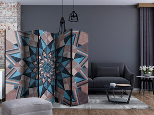 Sermi - Star Mandala (Brown and Blue) II [Room Dividers] hinta ja tiedot | Sermit ja tilanjakajat | hobbyhall.fi