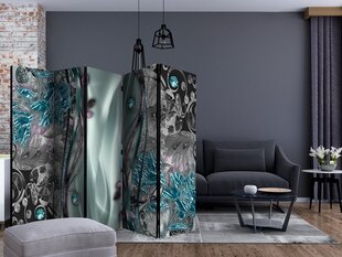 Sermi - Floral Curtain (Turquoise) II [Room Dividers] hinta ja tiedot | Sermit ja tilanjakajat | hobbyhall.fi