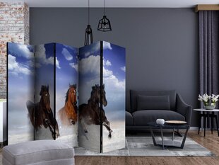 Sermi - Horses in the Snow II [Room Dividers] hinta ja tiedot | Sermit ja tilanjakajat | hobbyhall.fi