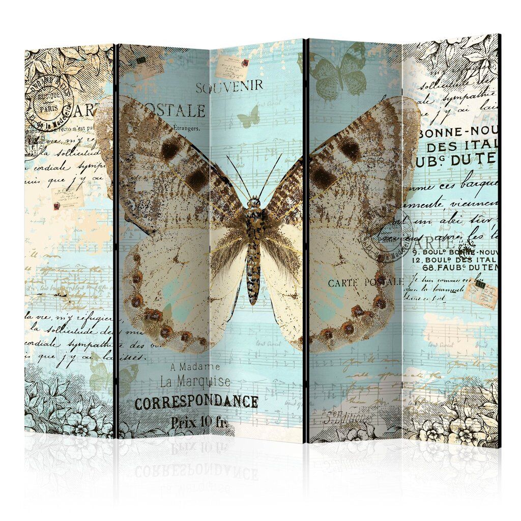 Sermi - Postcard with butterfly II [Room Dividers] hinta ja tiedot | Sermit ja tilanjakajat | hobbyhall.fi