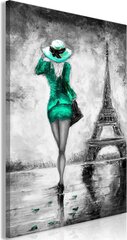 Kuva - Parisian Woman (1 Part) Vertical Green hinta ja tiedot | Taulut | hobbyhall.fi