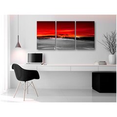 Kuva - Crimson Landscape (3 Parts) hinta ja tiedot | Taulut | hobbyhall.fi