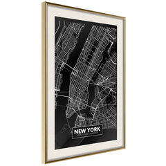 Juliste - City Map: New York (Dark) hinta ja tiedot | Taulut | hobbyhall.fi