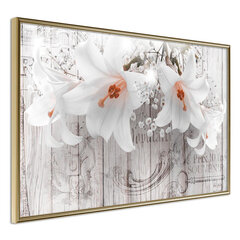 Juliste - Lilies on Wood hinta ja tiedot | Taulut | hobbyhall.fi