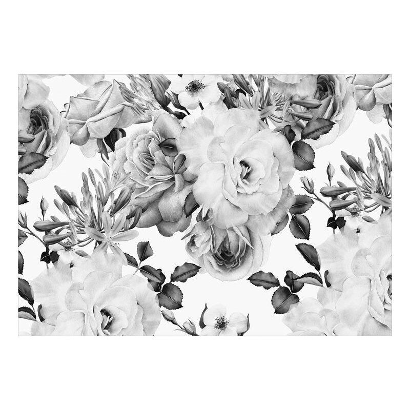 Itseliimautuva Valokuvatapetti - Sentimental Garden (Black and White) 450x315 cm hinta ja tiedot | Valokuvatapetit | hobbyhall.fi