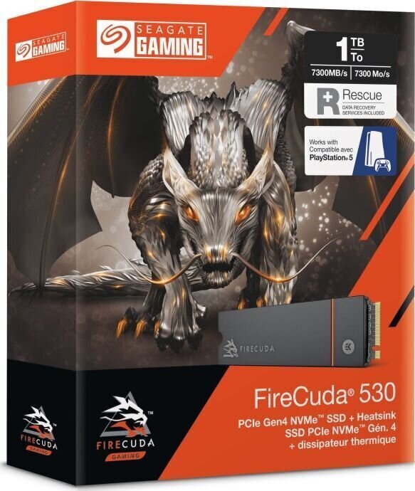 Seagate FireCuda 530 NVMe SSD 1 TB ZP1000GM3A023 hinta ja tiedot | Kovalevyt | hobbyhall.fi