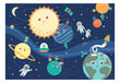 Valokuvatapetti- Happy Planets 200x140 200x140 hinta ja tiedot | Valokuvatapetit | hobbyhall.fi