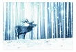 Valokuvatapetti- Deer in the Snow (sininen) hinta ja tiedot | Valokuvatapetit | hobbyhall.fi