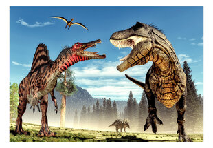 Valokuvatapetti - Fighting Dinosaurs, 150x105 hinta ja tiedot | Valokuvatapetit | hobbyhall.fi