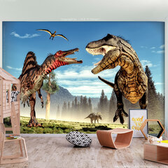 Valokuvatapetti - Fighting Dinosaurs, 150x105 hinta ja tiedot | Valokuvatapetit | hobbyhall.fi