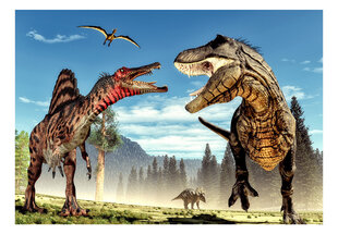 Valokuvatapetti - Fighting Dinosaurs, 300x210 hinta ja tiedot | Valokuvatapetit | hobbyhall.fi