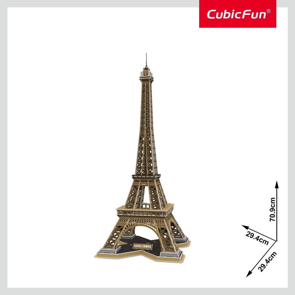 3D palapeli Cubicfun Eiffel-torni, 80 v. hinta ja tiedot | Palapelit | hobbyhall.fi