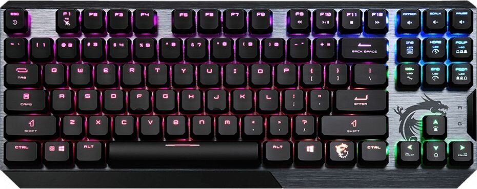 Näppäimistö MSI VIGOR GK50 TKL, musta hinta ja tiedot | Näppäimistöt | hobbyhall.fi