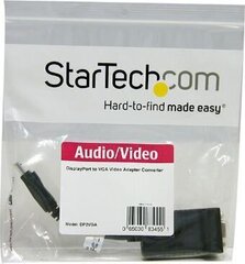 StarTech DP2VGA DisplayPort VGA -sovitin hinta ja tiedot | StarTech Tietokoneiden lisävarusteet | hobbyhall.fi