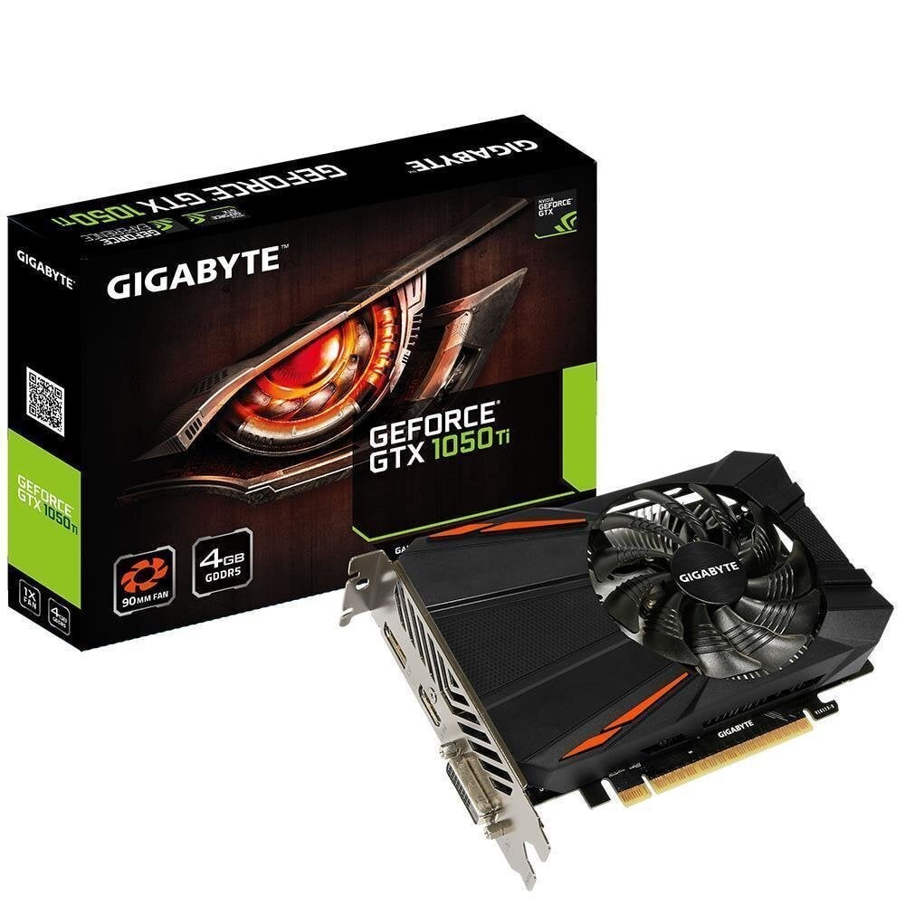 Gigabyte GeForce GTX1050 TI D5 4GB GDDR5 PCIE GV-N105TD5-4GD. hinta ja tiedot | Näytönohjaimet | hobbyhall.fi