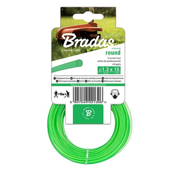 Bradas TRIMMER Round trimmerin siima, 1,6mm x 15m hinta ja tiedot | Puutarhatyökalujen tarvikkeet | hobbyhall.fi