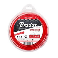 Bradas ULTRA Round siima, 2,7 mm x 80 m (0,45 kg) hinta ja tiedot | Puutarhatyökalujen tarvikkeet | hobbyhall.fi