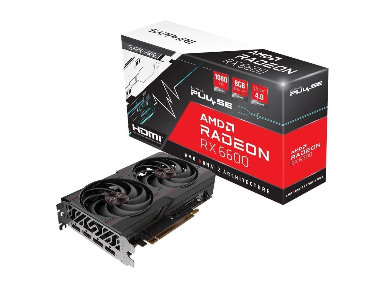 Sapphire Pulse AMD Radeon RX 6600 hinta ja tiedot | Näytönohjaimet | hobbyhall.fi