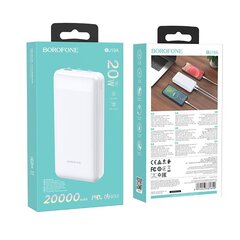 Borofone BJ19A USKOMATON tehopankki 20000 mAh/2 x USB valkoinen. hinta ja tiedot | Borofone Puhelimet, älylaitteet ja kamerat | hobbyhall.fi