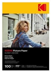 Kodak kuvapaperi 9891164, kiiltävä, 10x15 cm, 230g/m², 100 arkkia hinta ja tiedot | Kodak Lapset | hobbyhall.fi
