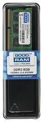 GOODRAM SO-DIMM DDR3 8192MB PC1333 CL9 hinta ja tiedot | Muisti (RAM) | hobbyhall.fi