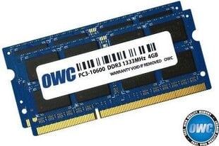 OWC DDR3 SODIMM 2x4GB 1333MHz CL9 (OWC1333DDR3S08S) hinta ja tiedot | Muisti (RAM) | hobbyhall.fi