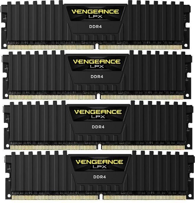 RAM-muisti Corsair Vengeance LPX 32GB 2666MHz DDR4 CL16 KIT 4 CMK32GX4M4A2666C16. hinta ja tiedot | Muisti (RAM) | hobbyhall.fi